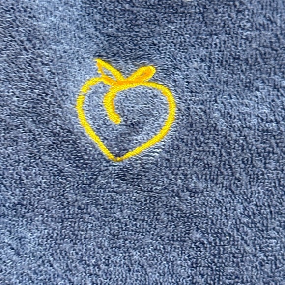 Soft French Terry Button Shirt with Collar Persian Blue 1 Pocket, Size Small - Picture 4 of 6